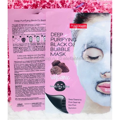 Маска PUREDERM Deep Purifying Black O2 Bubble Mask Volcanic (78)