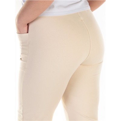 QB-83 BEIGE Брюки спортивные женские (95% хлопок, 5% стрейч) P&S