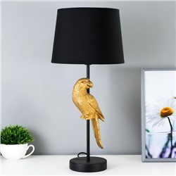 Настольная лампа "Попугай" E27 40Вт черно-золотой 23,5х23,5х50 см RISALUX