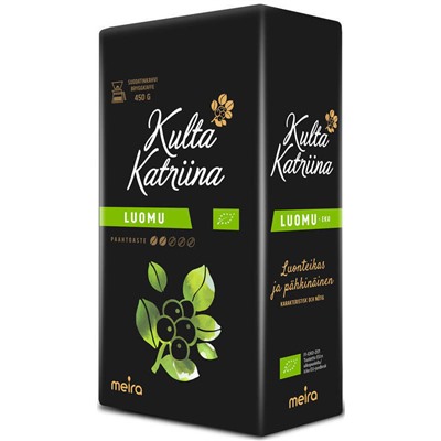 Органический молотый кофе Kulta Katriina Ekologiskt bryggkaffe RAC 450 гр