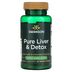 Swanson Pure Liver & Detox, 60 растительных капсул