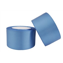 Однотонная атласная лента (темно-голубой), 50мм * 25 ярдов (+-1м)