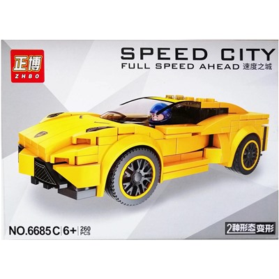 Конструктор Speed City 2в1 Машинка и Трансформер (упаковка 4шт)