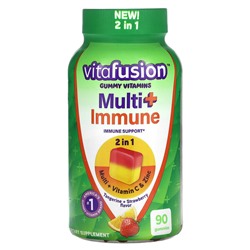 Vitafusion Жевательные витамины Multi+ Immune, мандарин и клубника, 90 жевательных конфет