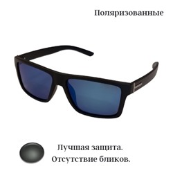 Солнцезащитные мужские очки BENTLEY, поляризованные, чёрные, зеркальные, УЦЕНКА, 54132-Р2003 С1, арт.08.0864