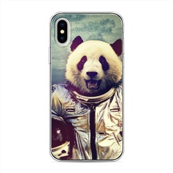 Силиконовый чехол Космическая панда на iPhone XS (10S)