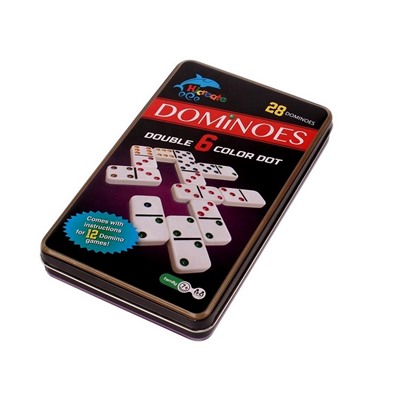 Уценка 50355 Домино в жестяной коробке (Dominoes) Hicreate.Упаковка