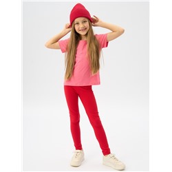 Розовые брюки (Леггинсы) "ШКОЛА 2021" для девочки (570550046)