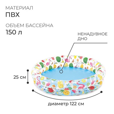 Бассейн надувной «Фрукты», 122 х 25 см, от 2 лет, 59421NP INTEX