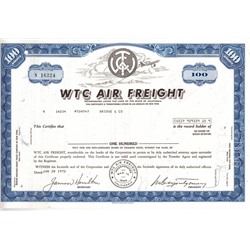 Акция Транспортная компания WTC Air Freight, США (1970-е гг.)