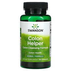 Swanson Colon Helper, Формула для очищения кишечника - 60 капсул - Swanson