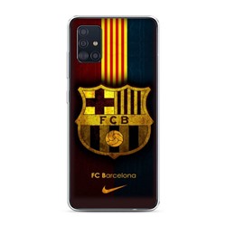 Силиконовый чехол ФК Барселона на Samsung Galaxy A51