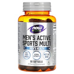 NOW Foods Sports, Мультиактивный спортивный комплекс для мужчин, 90 мягких таблеток