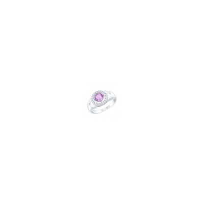 Кольцо из серебра с аметистом и фианитами, 92011544