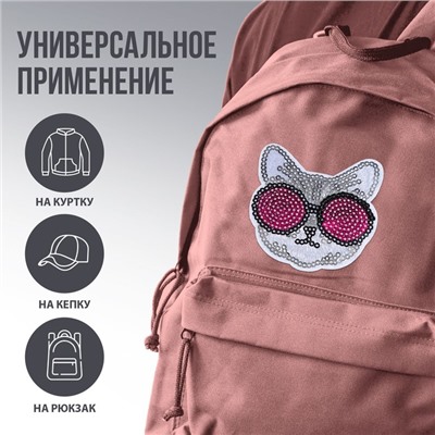 Термоаппликация "Кот", 6,8 х 6,8 см