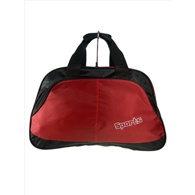 Дорожно-спортивная сумка из текстиля, цвет черный с красным