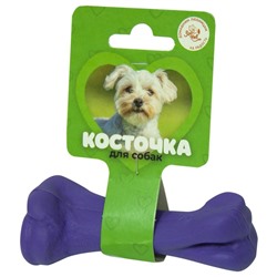 Игрушка "Кость литая" малая Зооник, 11 см, пластикат, фиолетовая