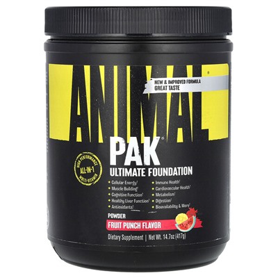 Animal Pak, Основа Питания, Фруктовый Пунш - 14.7 oz (417 г) - Animal