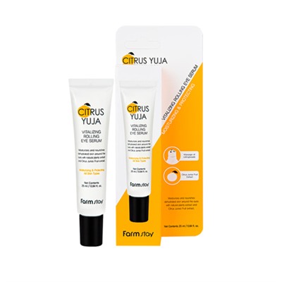 FarmStay Citrus Yuja Vitalizing Rolling Eye Serum Цитрусовая сыворотка для век