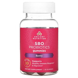 Dr. Axe / Ancient Nutrition SBO Probiotics Gummies Berry, 5 миллиардов КОЕ, 30 жевательных конфет