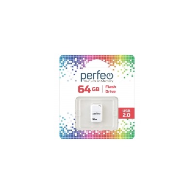 64Gb Perfeo M03 White USB 2.0 (PF-M03W064)