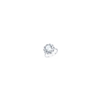 Кольцо из серебра с горным хрусталем и фианитами, 92011849