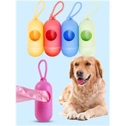 1 Stück Zufällige Farbe Haustier klappbar Tasche Spender , tragbar Müllsackspender für Outdoor Aktivitäten mit Hund