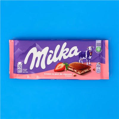 Молочный шоколад Milka Strawberry Yoghurt Chocolate, с клубничным йогуртом, 100 г