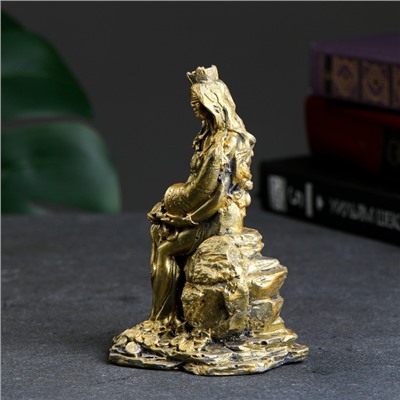 Фигура "Богиня Фортуна с рогом изобилия" золотой, 13х8х8см