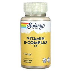 Solaray Комплекс витаминов B, 50 мг, 50 растительных капсул
