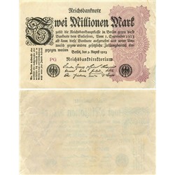 Банкнота 2 миллиона марок 1923 года, Германия