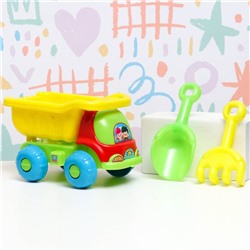 Набор детский "Грузовик": 3 игрушки для песочницы, пластик, микс