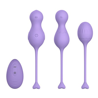 Набор вагинальных шариков WINYI HEIDI с вибрацией и дистанционным управлением сиреневый