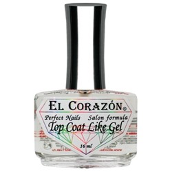 El Corazon лечение 434 Верхнее покрытие "Top Coat Like Gel" 16 мл