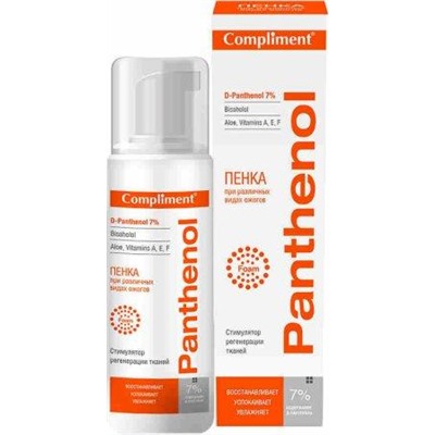 "Compliment" Panthenol Пенка при различных видах ожогов (160мл).15 /798511/