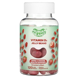 Human Beanz Желейные бобы с витамином D3, Strawberry Blast, 120 жевательных конфет