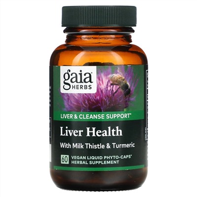 Gaia Herbs Здоровье печени, 60 веганских жидких фито-капсул
