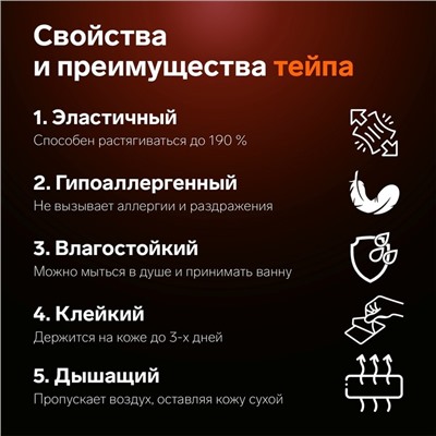 Кинезио-тейп, 5 см × 5 м, цвет камуфляж