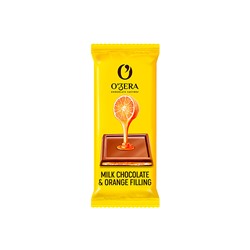 «O'Zera», молочный шоколад Milk & Orange filling с желейной апельсиновой начинкой, 24 г (упаковка 30 шт.)