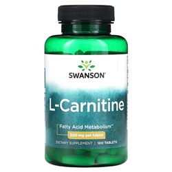 Swanson L-Карнитин - 500 мг - 100 таблеток - Swanson