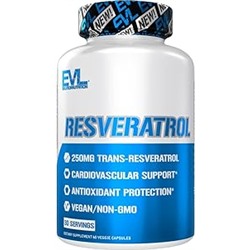 Evlution Anti Aging Trans Resveratrol Supplement Nutrition Super Antioxidant Supplement with 250mg Trans-Resveratrol from Resveratrol 500mg Japanese Knotweed Extract for Immune and Heart Health