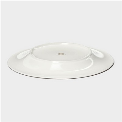 Тарелка фарфоровая десертная с утолщённым краем Magistro La Perle, d=21 см, цвет белый