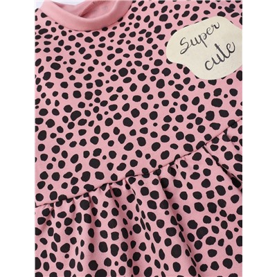 Розовое платье "LEOPARDIC" для новорождённой (260262482)