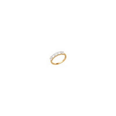 Кольцо из золочёного серебра со Swarovski Zirconia, 89010076