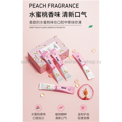 Освежающий ополаскиватель VZN Peach для полости рта со вкусом персика, 20х10 мл (KO)