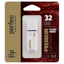 32Gb Perfeo C15 White High Speed USB 3.1 (PF-C15W032HS)