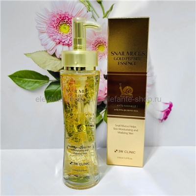 Эссенция 3W Clinic Snail Mucus Gold Peptide Essence 150ml (125)