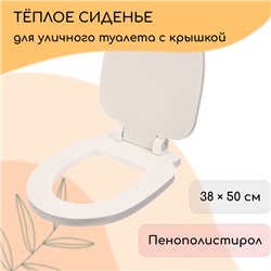 Сиденье для уличного туалета, 38 х 50 см, Стандарт, с крышкой, пенополистирол