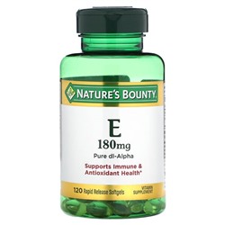 Nature's Bounty Витамин Е - 180 мг - 120 Быстрорастворимых Мягких Капсул - Nature's Bounty