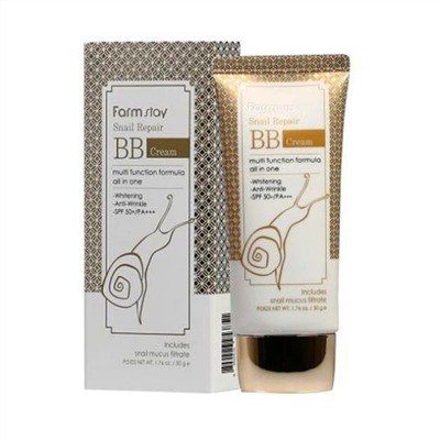 FARMSTAY Регенерирующий ББ крем с муцином улитки Snail Repair BB Cream